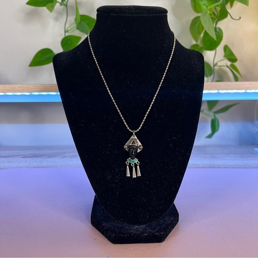 Latin American God Tribal Man Dangle Necklace